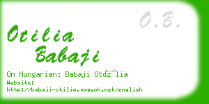 otilia babaji business card